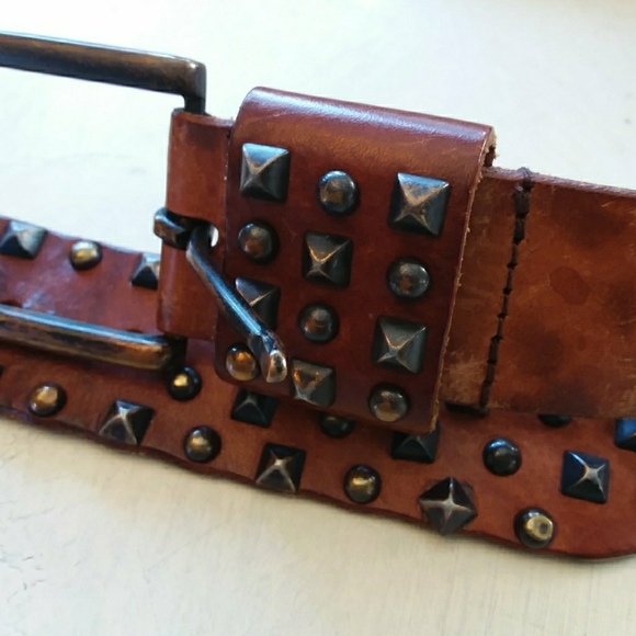 SOLD Leather belt. Unisex - Picture 3 of 3